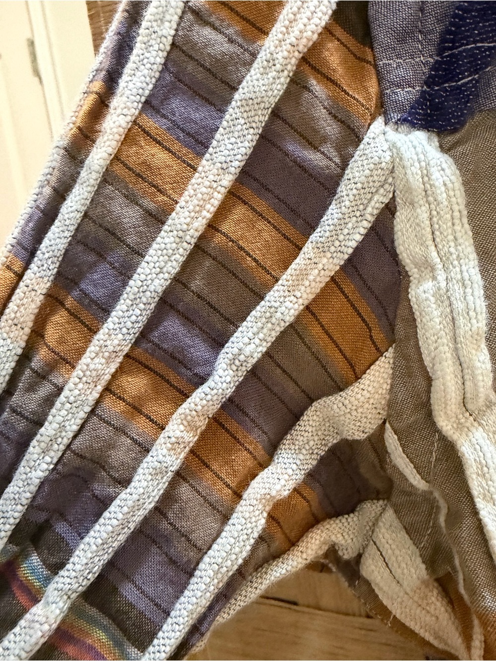 Robert Graham Zen Shirt Unisex Medium Multicolor Patchwork Reworked Button RARE - Picture 3 of 7